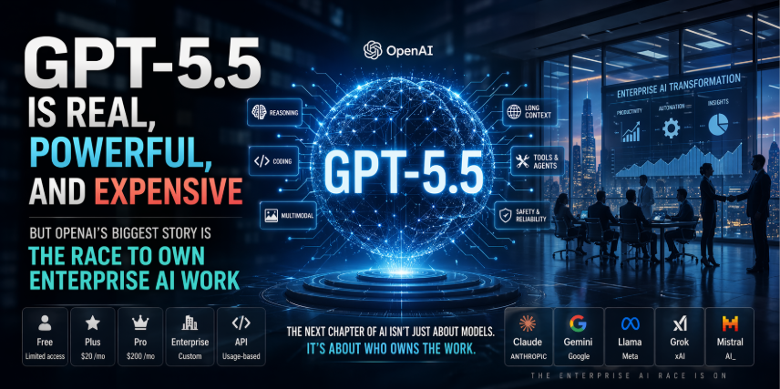GPT-5.5 Is Real, Powerful, and Expensive — but OpenAI’s Biggest Story Is the Race to Own Enterprise AI Work
